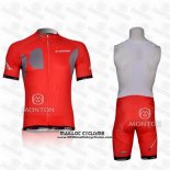 2011 Maillot Ciclismo Look Rouge Manches Courtes et Cuissard
