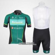 2012 Maillot Ciclismo Europcar Vert Manches Courtes et Cuissard