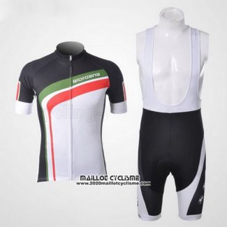 2012 Maillot Ciclismo Giordana Vert et Noir Manches Courtes et Cuissard