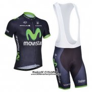 2014 Maillot Ciclismo Movistar Noir Manches Courtes et Cuissard