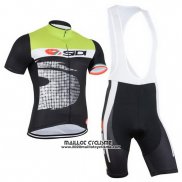 2015 Maillot Ciclismo Castelli SIDI Noir et Vert Manches Courtes et Cuissard