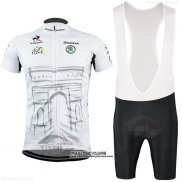 2015 Maillot Ciclismo Tour de France Blanc Manches Courtes et Cuissard