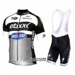 2016 Maillot Ciclismo Etixx Quick Step Blanc et Noir Manches Courtes et Cuissard