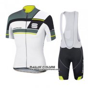 2016 Maillot Ciclismo Sportful Blanc et Gris Manches Courtes et Cuissard