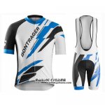 2016 Maillot Ciclismo Trek Bontrager Bleu et Blanc Manches Courtes et Cuissard