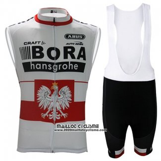 2017 Gilet Coupe-vent Bora Blanc et Rouge