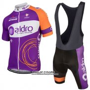 2017 Maillot Ciclismo Aldro Violet Manches Courtes et Cuissard