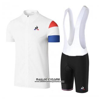 2017 Maillot Ciclismo Coq Sportif Tour de France Blanc Manches Courtes et Cuissard