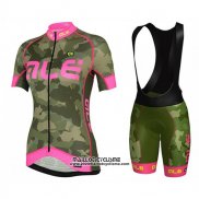 2017 Maillot Ciclismo Femme ALE Camouflage Manches Courtes et Cuissard