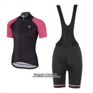 2017 Maillot Ciclismo Femme Etxeondo Neo Noir et Rose Manches Courtes et Cuissard