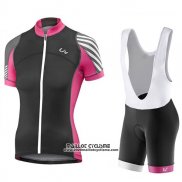 2017 Maillot Ciclismo Femme Liv Pro Noir et Rouge Manches Courtes et Cuissard