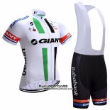 2017 Maillot Ciclismo Giant Blanc Manches Courtes et Cuissard