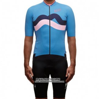 2017 Maillot Ciclismo MAAP Fat Stripe Bleu Manches Courtes et Cuissard