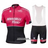 2017 Maillot Ciclismo Novecolli Rouge et Noir Manches Courtes et Cuissard