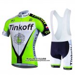 2017 Maillot Ciclismo Tinkoff Vert Manches Courtes et Cuissard