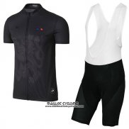 2017 Maillot Ciclismo Tour de France Noir Manches Courtes et Cuissard