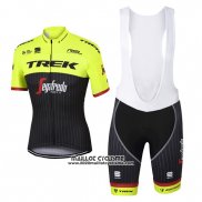 2017 Maillot Ciclismo Trek Segafredo Vert et Noir Manches Courtes et Cuissard