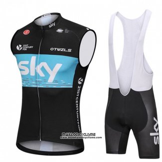 2018 Gilet Coupe-vent Sky Noir et Bleu