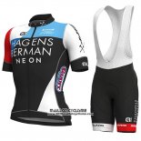 2018 Maillot Ciclismo Axeon Prs Noir Rouge Manches Courtes et Cuissard