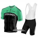 2018 Maillot Ciclismo Orbea Factory Noir Vert Manches Courtes et Cuissard