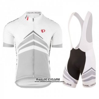 2018 Maillot Ciclismo Pearl Izumi Blanc Gris Manches Courtes et Cuissard