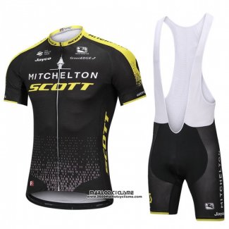 2018 Maillot Ciclismo Scott Noir Manches Courtes et Cuissard