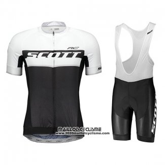 2018 Maillot Ciclismo Scott RC Blanc Manches Courtes et Cuissard