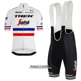 2018 Maillot Ciclismo Trek Segafredo Champion France Manches Courtes et Cuissard