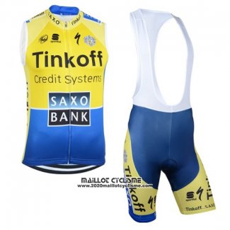 2019 Gilet Coupe-vent Tinkoff Saxo Bank Jaune Bleu