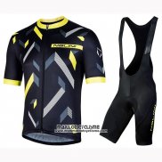 2019 Maillot Ciclismo Nalini Descesa 2.0 Noir Jaune Manches Courtes et Cuissard