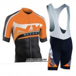 2019 Maillot Ciclismo Northwave Orange Argent Noir Manches Courtes et Cuissard