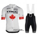 2019 Maillot Ciclismo Trek Factory Racing Champion Canada Manches Courtes et Cuissard