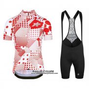 2020 Maillot Ciclismo Assos Erlkoenig Rouge Blanc Manches Courtes et Cuissard