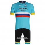 2020 Maillot Ciclismo Astana Champion Russie Manches Courtes et Cuissard