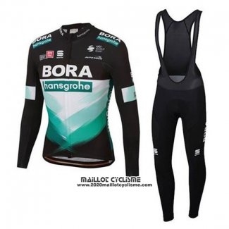 2020 Maillot Ciclismo Bora-hansgrone Bleu Noir Manches Longues et Cuissard