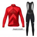 2020 Maillot Ciclismo Mavic Rouge Manches Longues et Cuissard