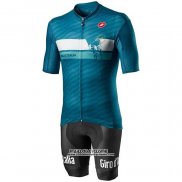 2020 Maillot Cyclisme Giro d'Italia Azur Manches Courtes et Cuissard