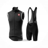 2021 Gilet Coupe Vent Castelli Noir Manches Courtes et Cuissard