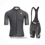 2021 Maillot Cyclisme Castelli Noir Manches Courtes et Cuissard