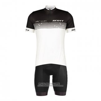 2022 Maillot Cyclisme Scott Blanc Manches Courtes et Cuissard