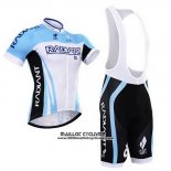 Maillot Ciclismo To The Fore Azur et Blanc Manches Courtes et Cuissard
