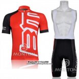 2011 Maillot Ciclismo BMC Rouge Manches Courtes et Cuissard