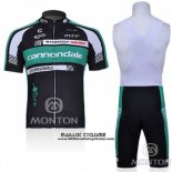 2011 Maillot Ciclismo Cannondale Noir et Vede Militare Manches Courtes et Cuissard