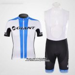2012 Maillot Ciclismo Giant Blanc Manches Courtes et Cuissard