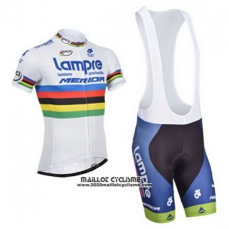 2013 Maillot Ciclismo UCI Mondo Champion Lider Lampre Merida Manches Courtes et Cuissard