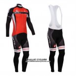 2014 Maillot Ciclismo Castelli Rouge Manches Longues et Cuissard