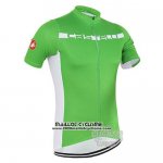 2016 Maillot Ciclismo Castelli Vert et Blanc Manches Courtes et Cuissard