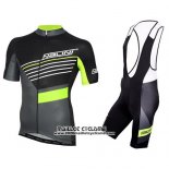 2016 Maillot Ciclismo Nalini Noir et Vert Manches Courtes et Cuissard