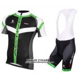 2016 Maillot Ciclismo Nalini Vert Noir Manches Courtes et Cuissard