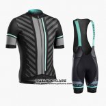 2016 Maillot Ciclismo Trek Bontrager Noir et Gris Manches Courtes et Cuissard